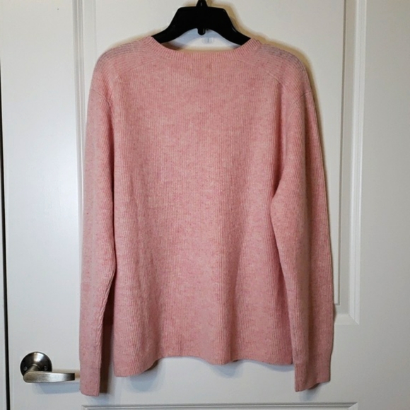 JOHNNY WAS CALME 100% Cashmere Sweater Ribbed Light Pink NWT Size L - Picture 2 of 13